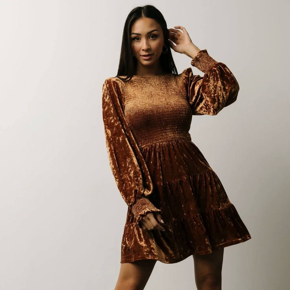Baltic Born kele velvet mini-dress